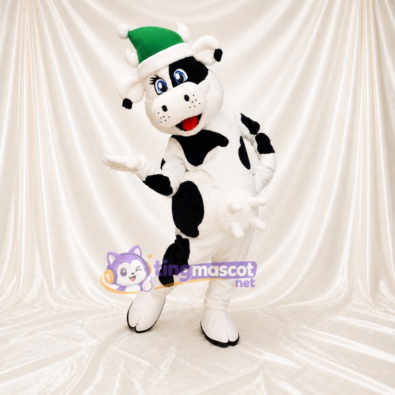 Vache Blanche Costume de mascotte intégral pour adultes Événements gastronomiques