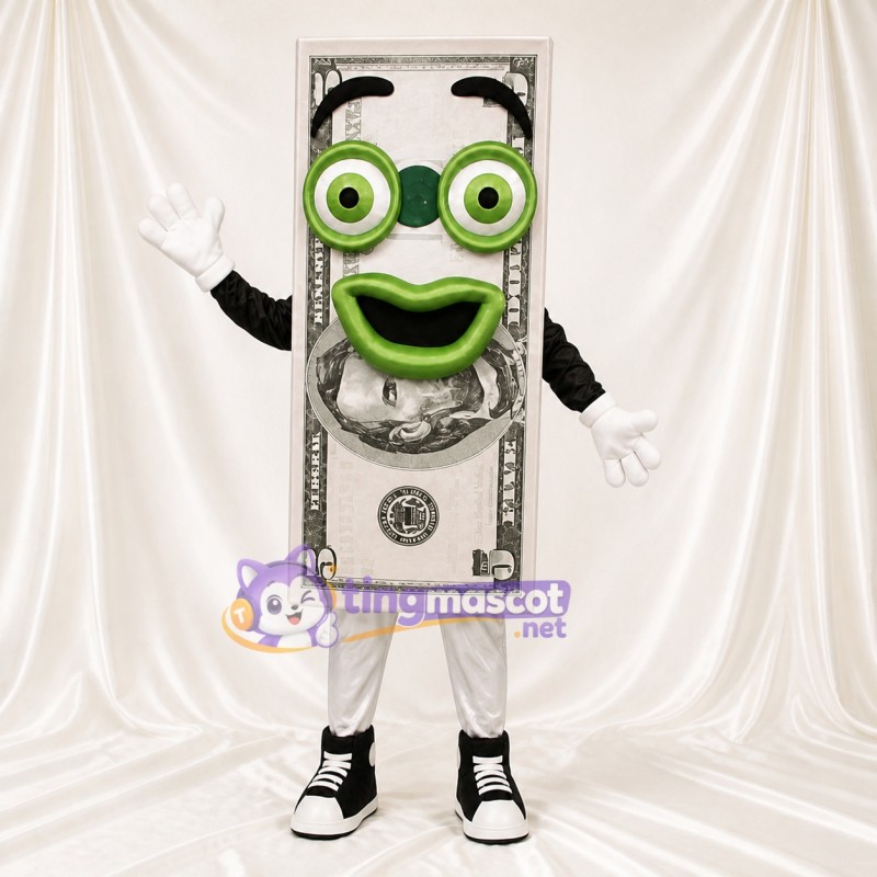 Dollar Bill Mascot Costume Full Body for Adults Trade Shows