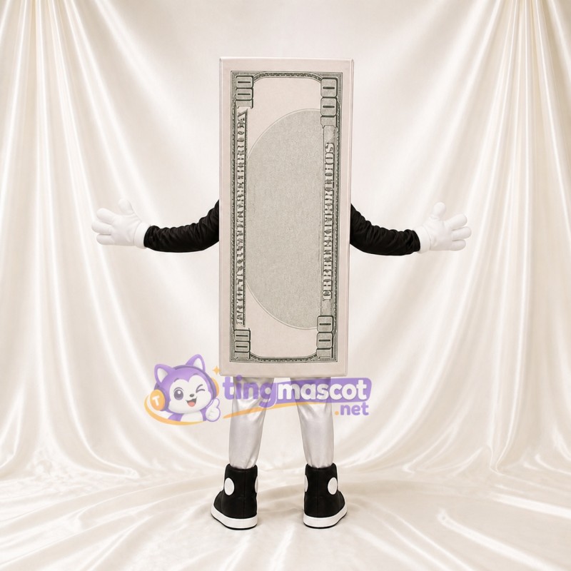 Dollar Bill Mascot Costume Full Body for Adults Trade Shows