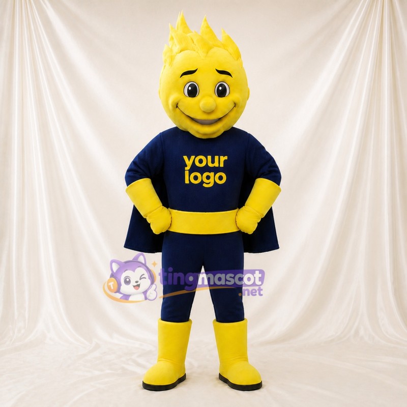Flame Character Mascot Costume Full Body for Adults School Events