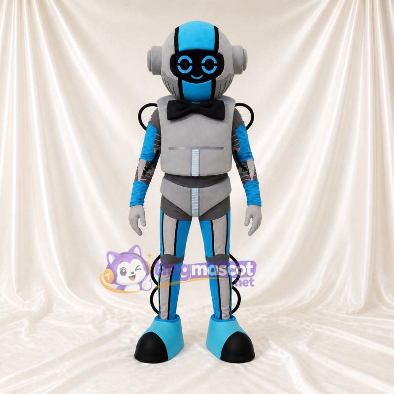 Robot Gris Costume de mascotte intégral pour adultes Événements technologiques