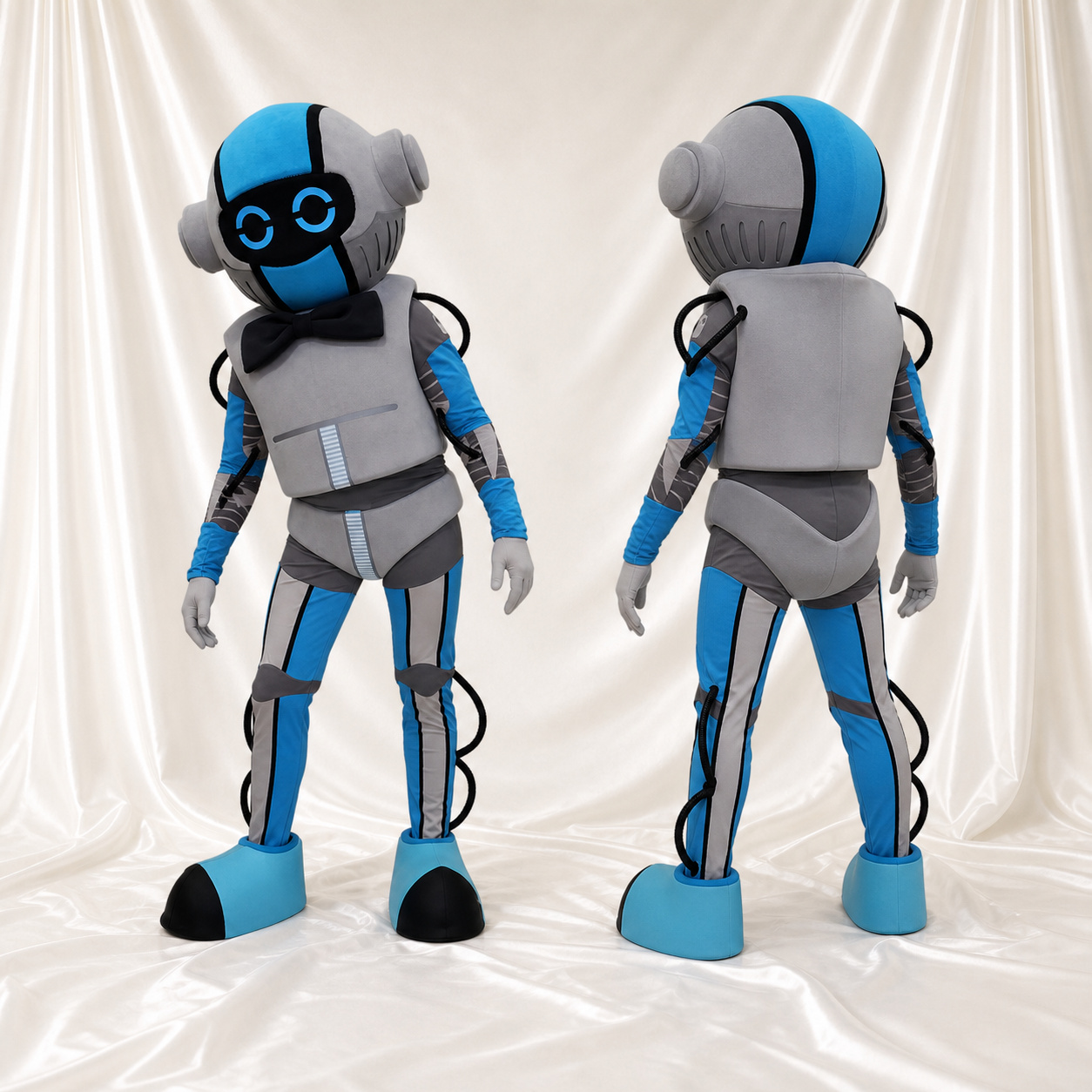 Gray Robot Mascot Costume Full Body for Adults Tech Events Gray Robot Mascot Costume Full Body for Adults Tech Events