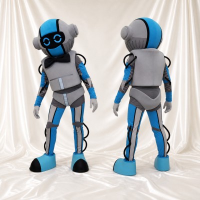 Robot Gris Costume de mascotte intégral pour adultes Événements technologiques