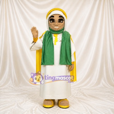 Woman Character Mascot Costume Full Body for Adults Stage Events