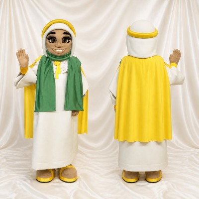 Woman Character Mascot Costume Full Body for Adults Stage Events