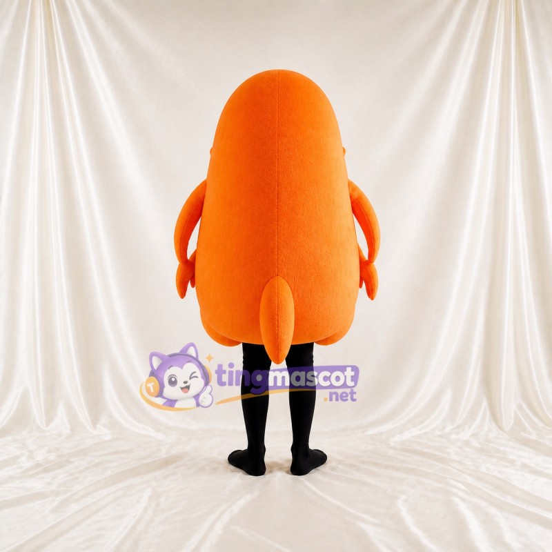 Orange Monster Mascot Costume Full Body for Adults Tech Events