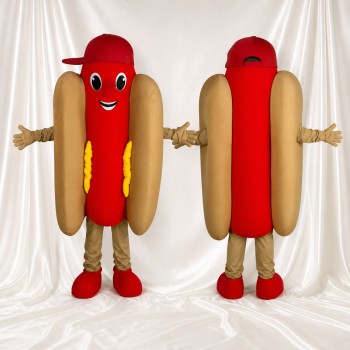 Hot Dog Mascot Costume Full Body for Adults Food Events