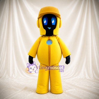 Yellow Robot Mascot Costume Full Body for Adults Tech Events