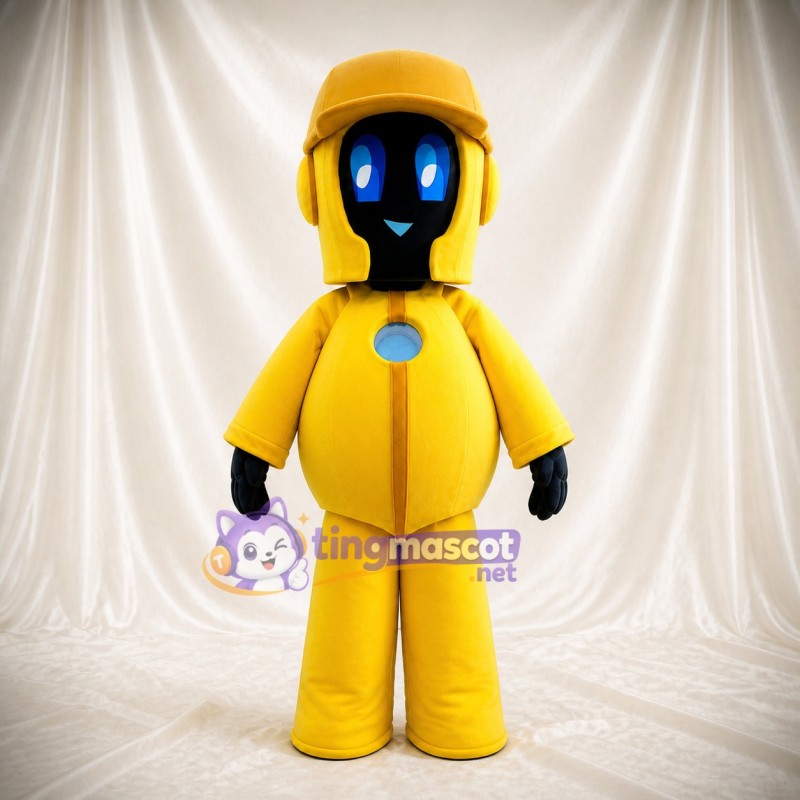 Yellow Robot Mascot Costume Full Body for Adults Tech Events