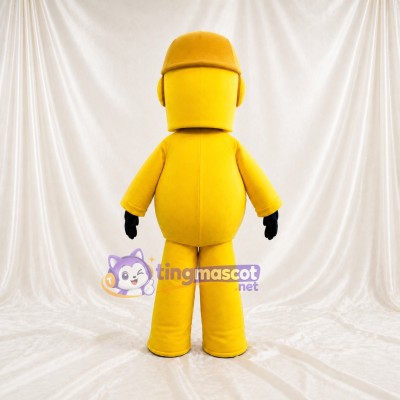 Yellow Robot Mascot Costume Full Body for Adults Tech Events