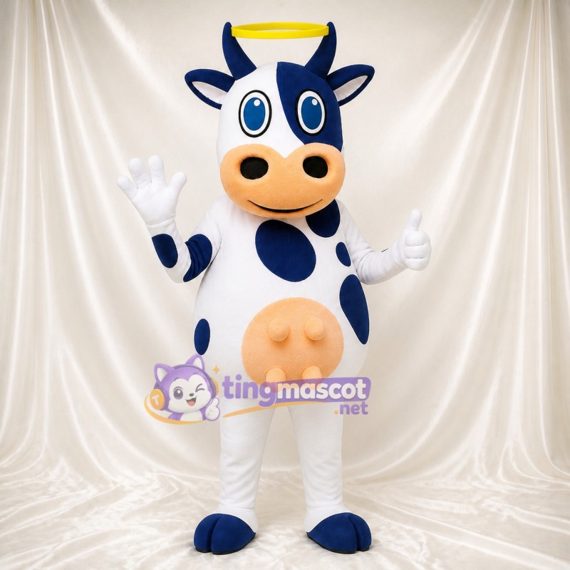 Classic Dairy Cow Mascot Costume Full Body for Adults Food Events