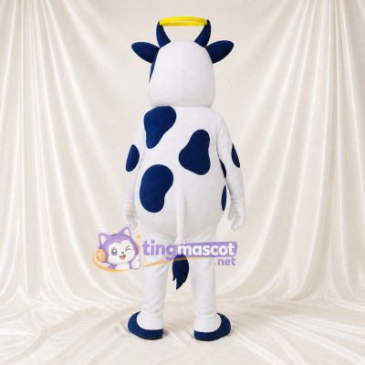 Classic Dairy Cow Mascot Costume Full Body for Adults Food Events