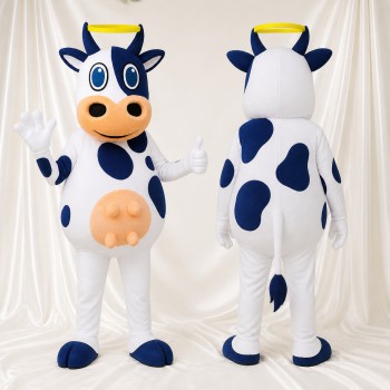 Classic Dairy Cow Mascot Costume Full Body for Adults Food Events