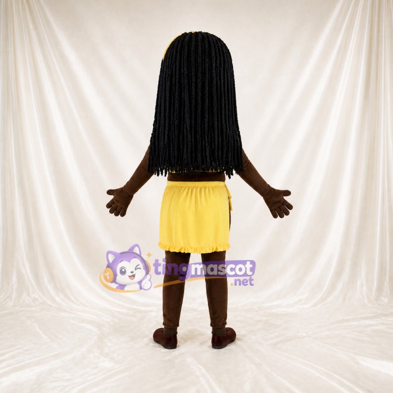 Black Woman Character Mascot Costume Full Body for Adults Stage Events
