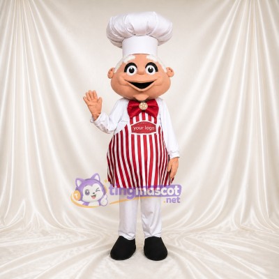 White Chef Character Mascot Costume Full Body for Adults Food Events