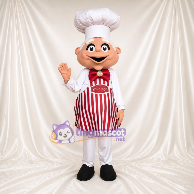 White Chef Character Mascot Costume Full Body for Adults Food Events