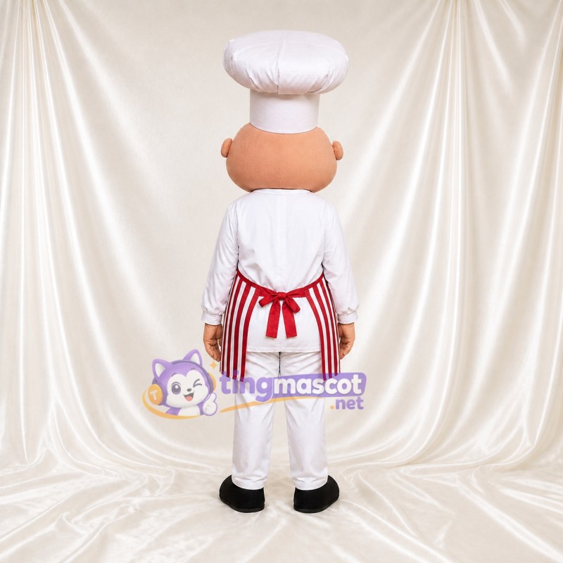 White Chef Character Mascot Costume Full Body for Adults Food Events