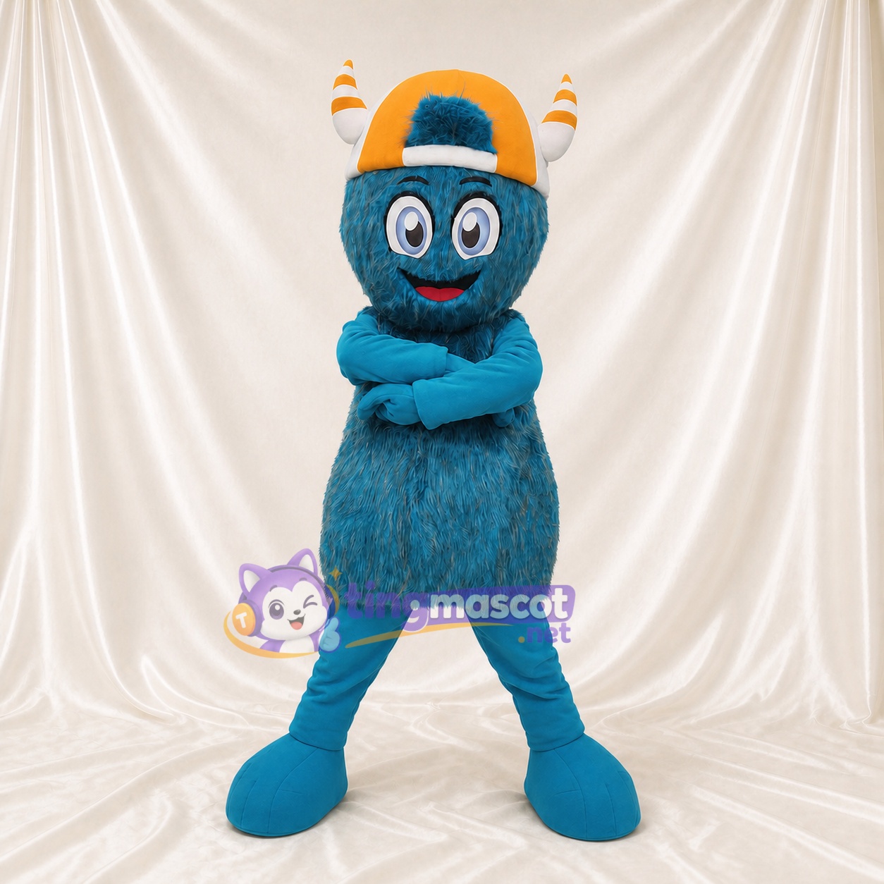 Blue Alien Mascot Costume Full Body for Adults School Events Blue Alien Mascot Costume Full Body for Adults School Events