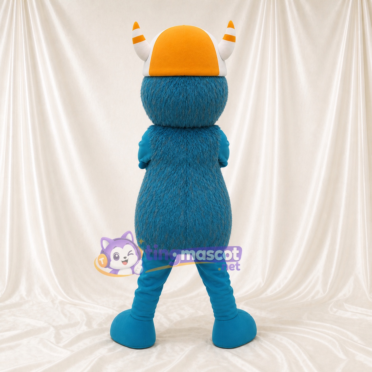 Blue Alien Mascot Costume Full Body for Adults School Events Blue Alien Mascot Costume Full Body for Adults School Events