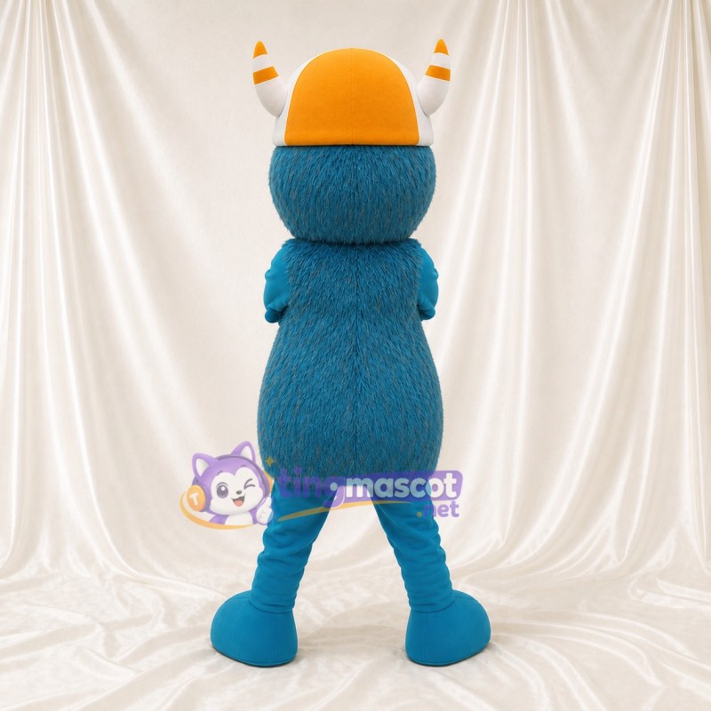 Blue Alien Mascot Costume Full Body for Adults School Events