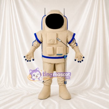 Astronaute Beige Costume de mascotte intégral pour adultes Événements scolaires