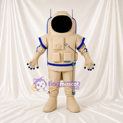 Astronaute Beige Costume de mascotte intégral pour adultes Événements scolaires