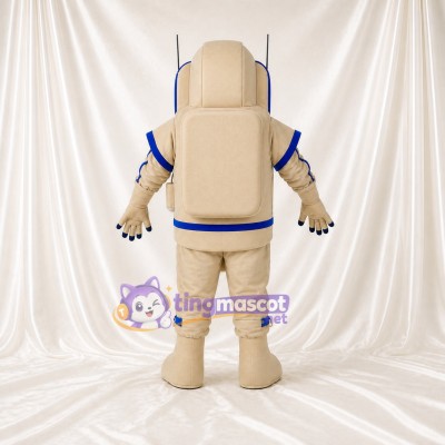 Astronaute Beige Costume de mascotte intégral pour adultes Événements scolaires