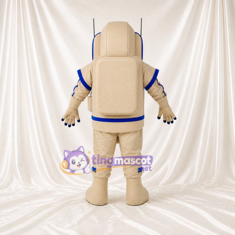 Astronaute Beige Costume de mascotte intégral pour adultes Événements scolaires