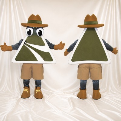 Panneau de sentier Costume de mascotte intégral pour adultes Événements en Plein Air