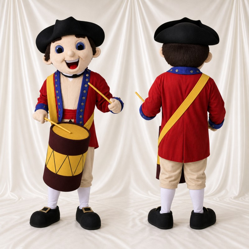 Drummer Character Mascot Costume Full Body for Adults Stage Events