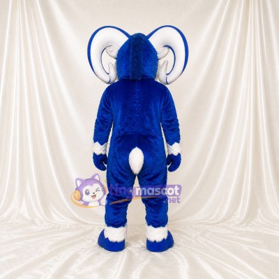Blue Ram Mascot Costume Full Body for Adults Sports Events