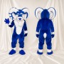 Blue Ram Mascot Costume Full Body for Adults Sports Events