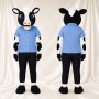 Black Cow Mascot Costume Full Body for Adults Food Events