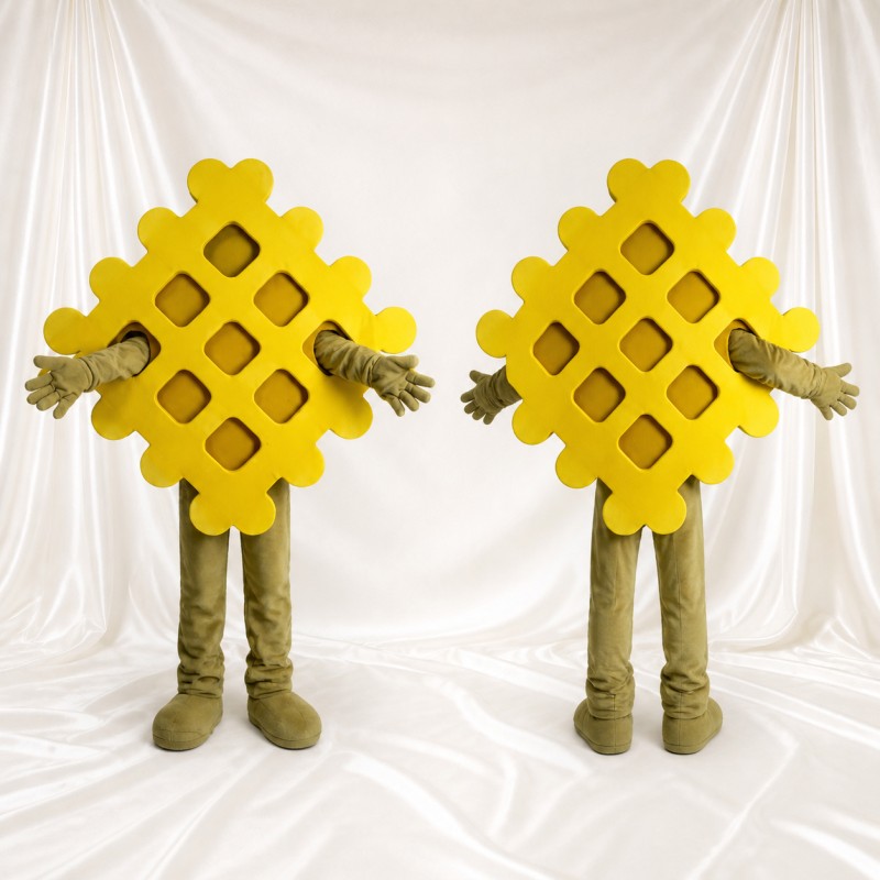 Waffle Mascot Costume Full Body for Adults Food Events