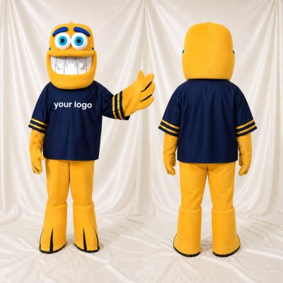 Smiling Character Mascot Costume Full Body for Adults Sports Events