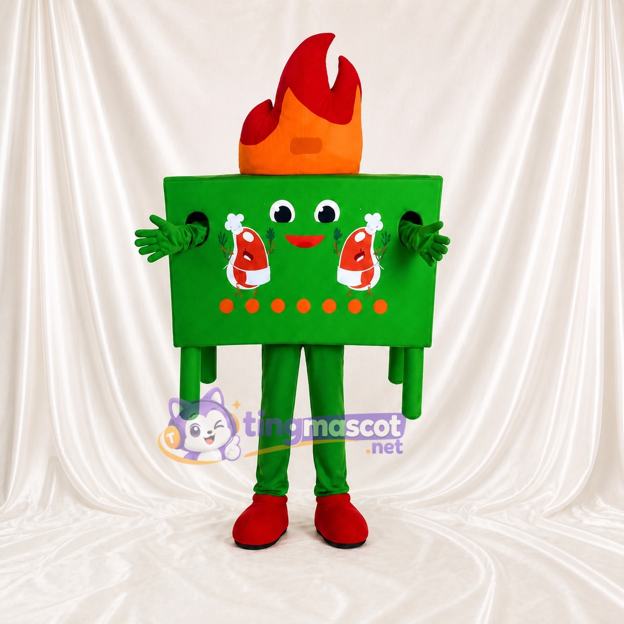 Barbecue Costume de mascotte intégral pour adultes Événements gastronomiques Barbecue Costume de mascotte intégral pour adultes Événements gastronomiques