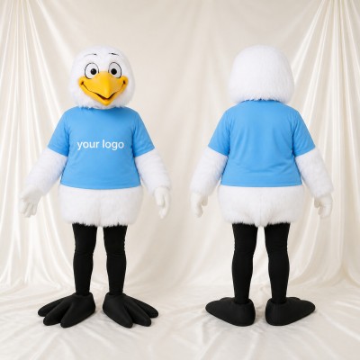 Aigle à Plumes Blanches Costume de mascotte intégral pour adultes Événements sportifs