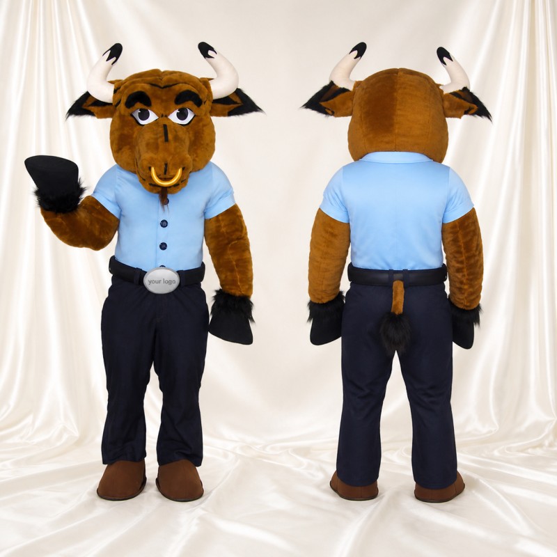 Bull Mascot Costume Full Body for Adults School Events