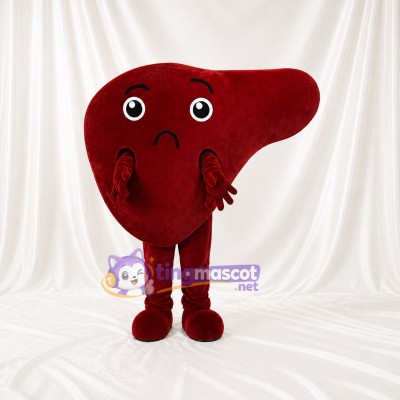 Human Liver Mascot Costume Full Body for Adults Health Events
