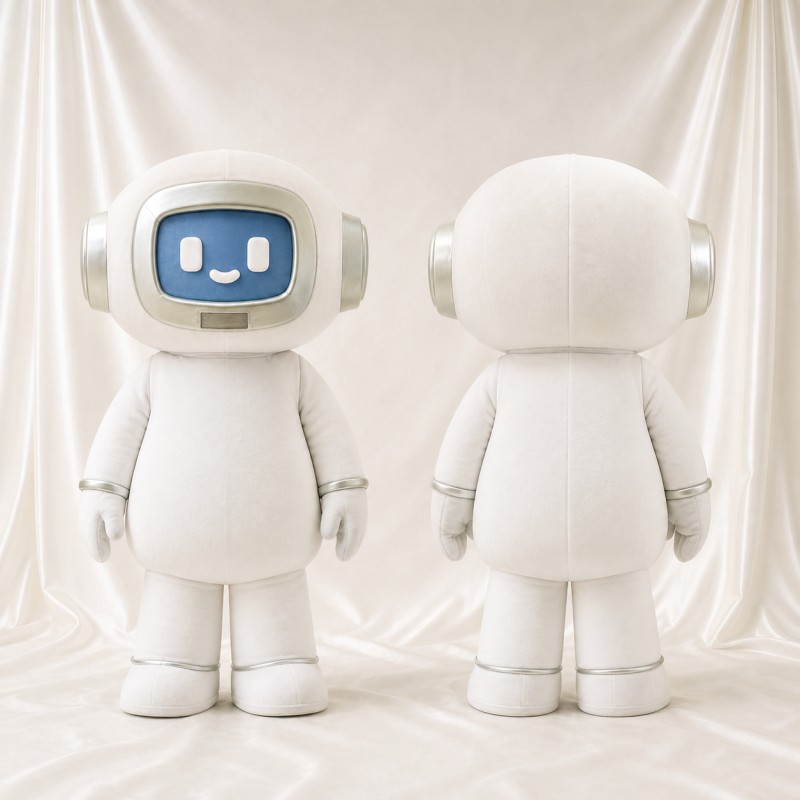 Robot Blanc Costume de mascotte intégral pour adultes Événements technologiques
