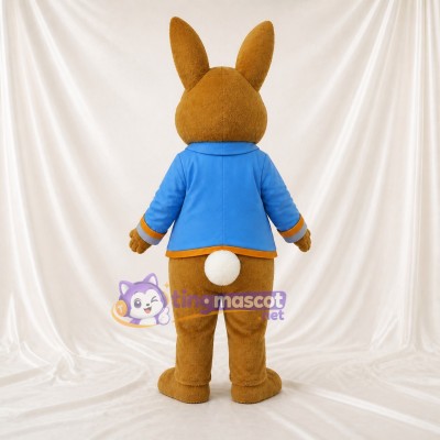 Brown Rabbit Mascot Costume Full Body for Adults School Events