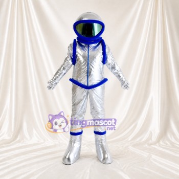 Astronaute argenté Costume de mascotte intégral pour adultes Événements scolaires