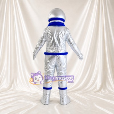 Astronaute argenté Costume de mascotte intégral pour adultes Événements scolaires
