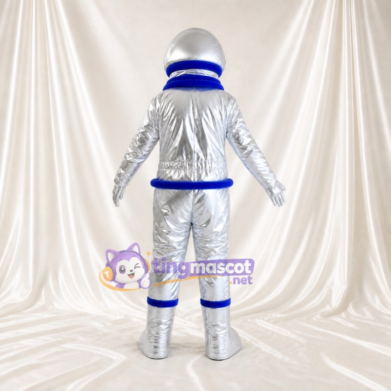 Astronaute argenté Costume de mascotte intégral pour adultes Événements scolaires