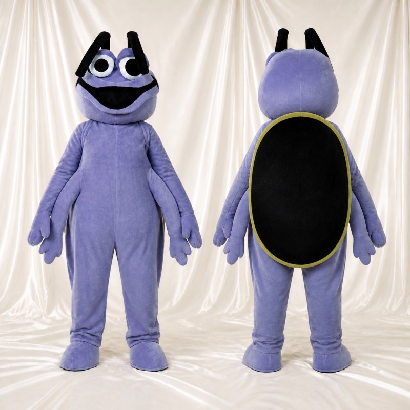 Purple Insect Mascot Costume Full Body for Adults School Events