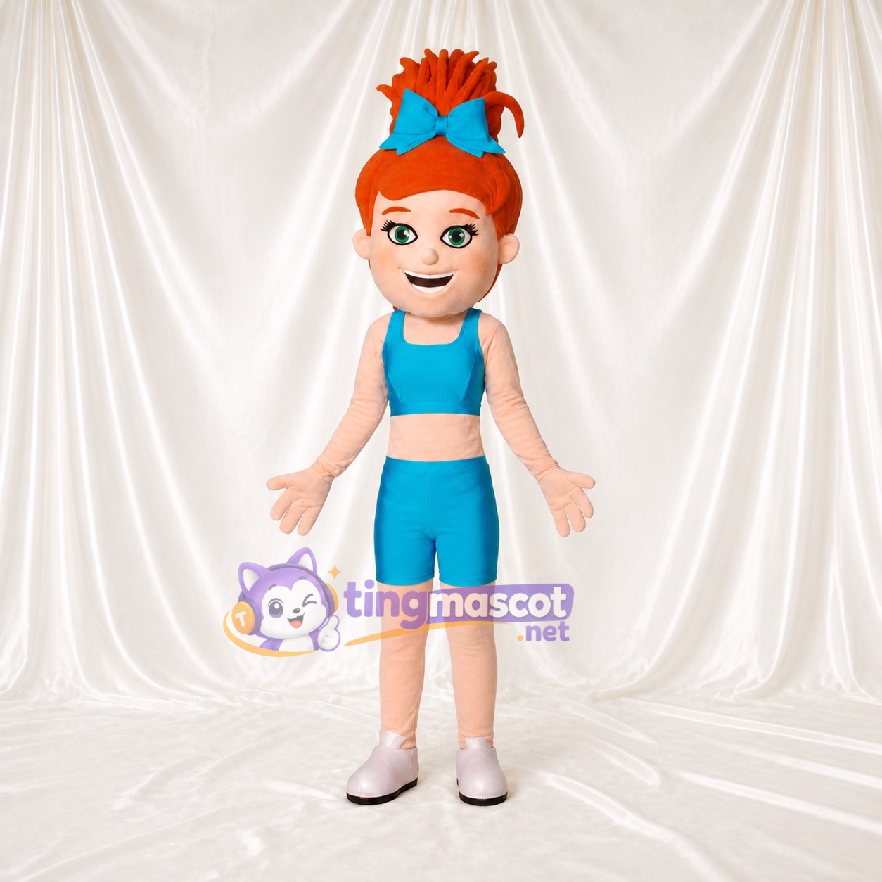 Athlete Girl Mascot Costume Full Body for Adults School Events Athlete Girl Mascot Costume Full Body for Adults School Events