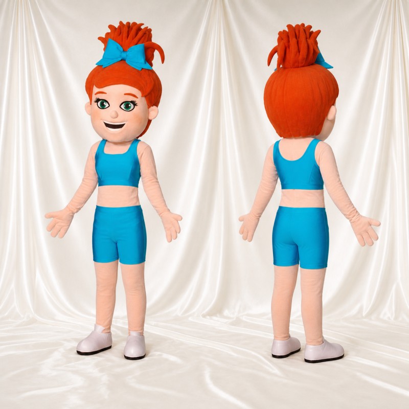 Athlete Girl Mascot Costume Full Body for Adults School Events
