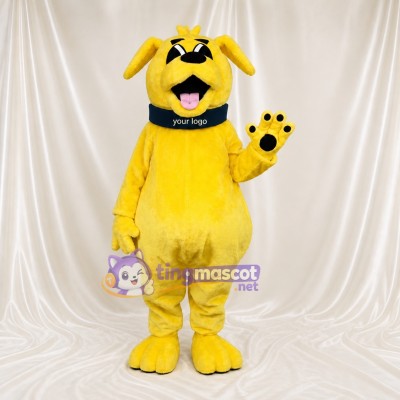 Yellow Dog Mascot Costume Full Body for Adults School Events