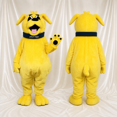 Yellow Dog Mascot Costume Full Body for Adults School Events