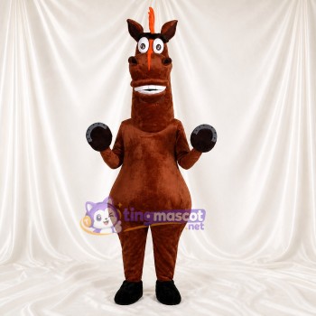 Brown Horse Mascot Costume Full Body for Adults School Events